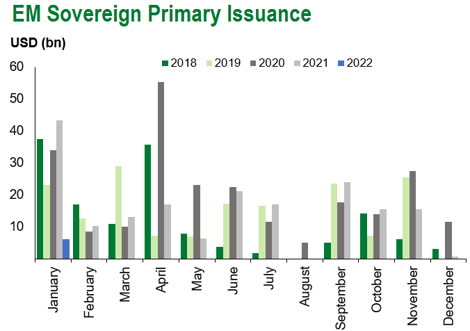 EM Sov Primary Issuance 1.7.22